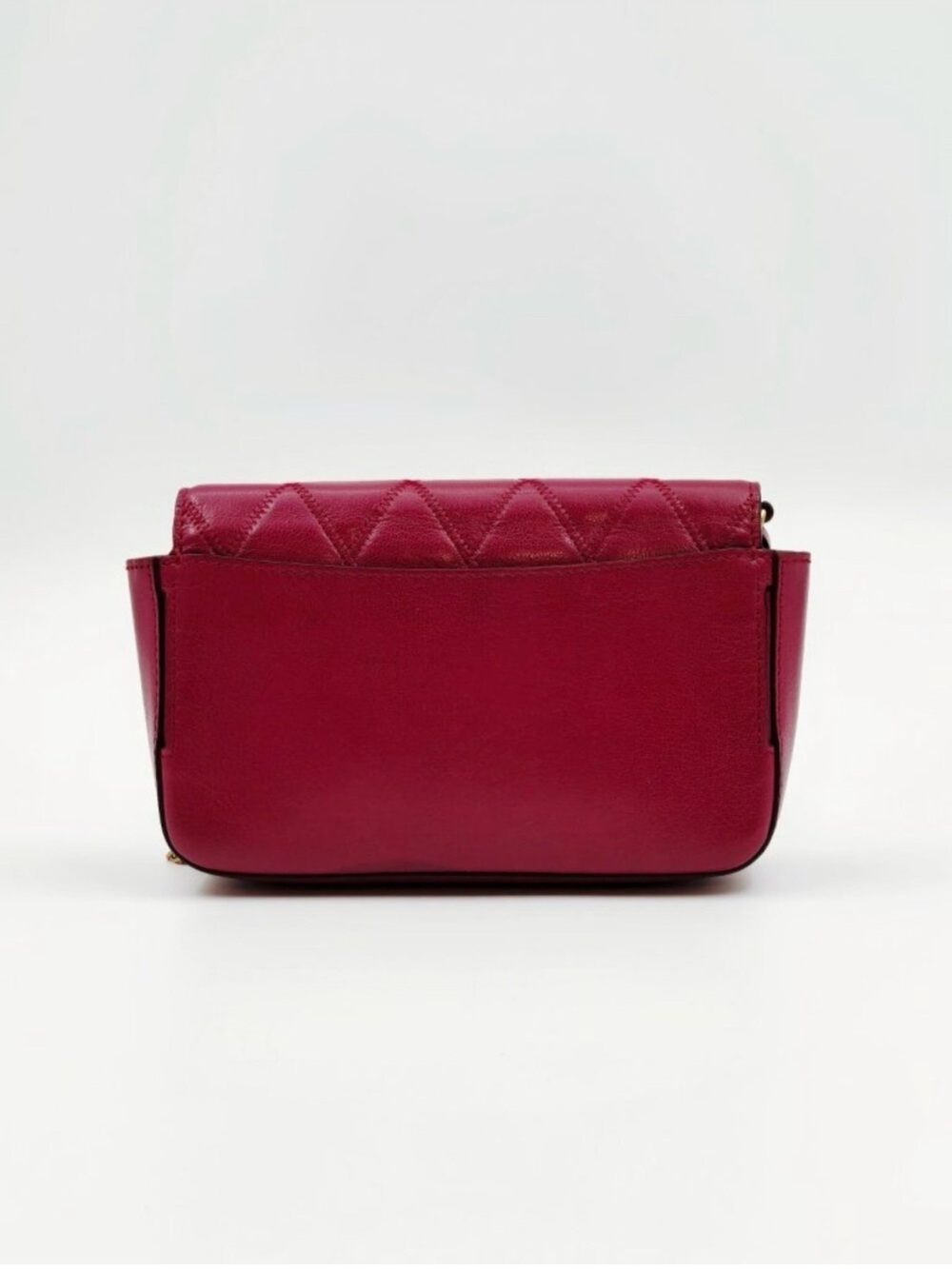 Givenchy Quilted Burgundy Crossbody Bag with Gold Chain - Picture 2 of 14